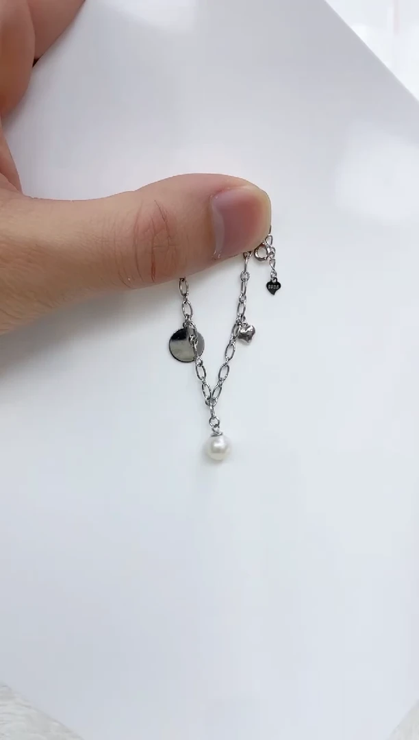 【闪购商品】海水珍珠手链银S925镶嵌海水珍珠手链