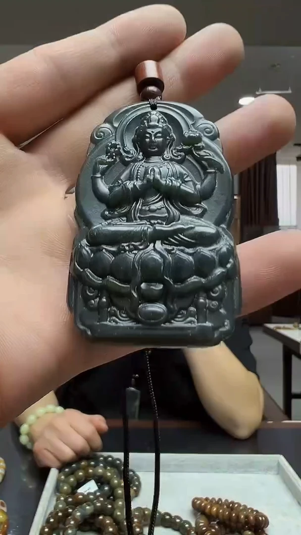 未镶嵌和田玉挂件坐观音-多样性发货其中发一