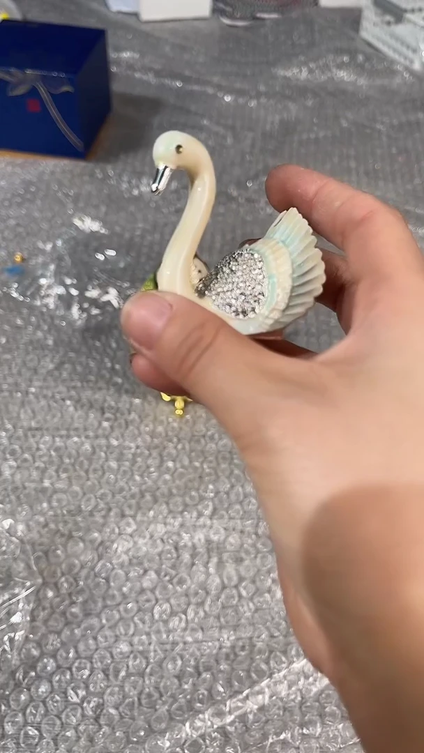 小天鹅微瑕七宝烧杯子茶具