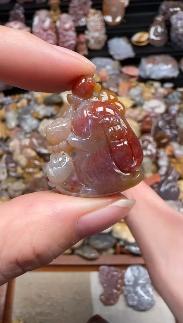 颈饰未镶嵌硅化珊瑚（珊瑚玉）881