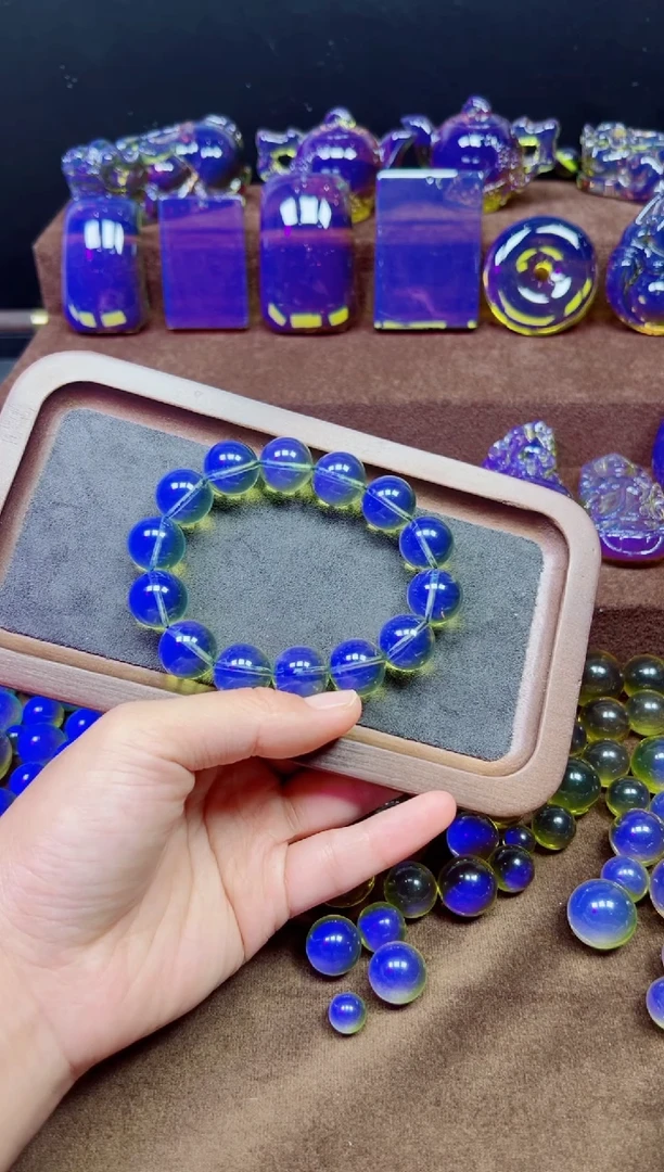 多米尼加净水蓝16m手串