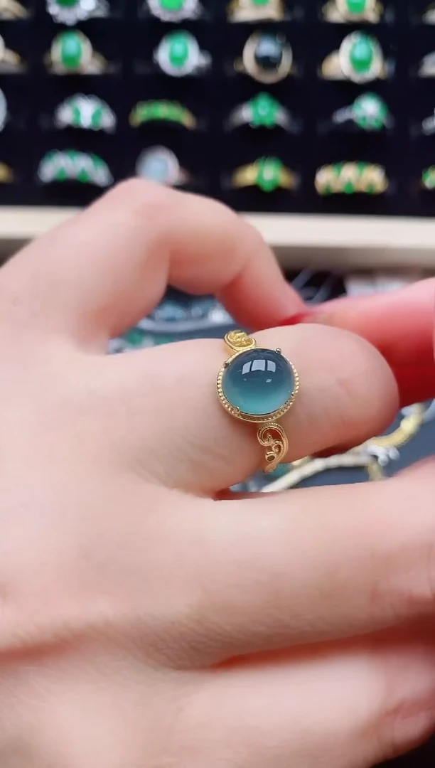 【闪购商品】翡翠戒指银S925镶嵌321321