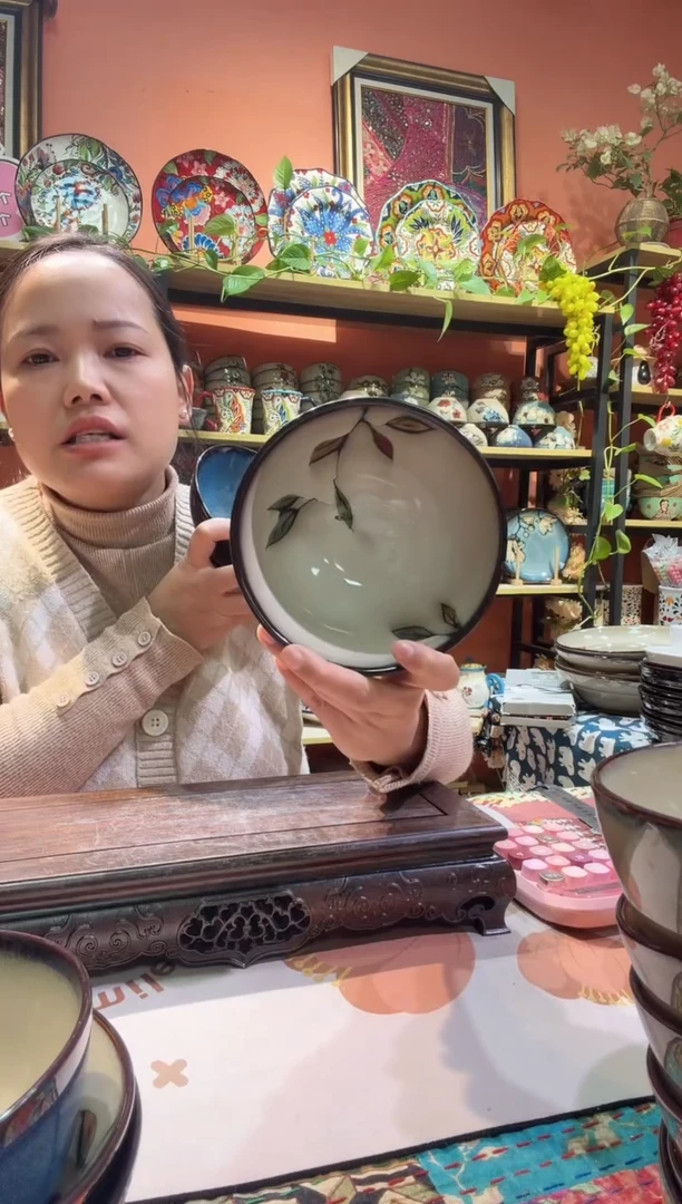 瓷片2个斗笠米饭碗