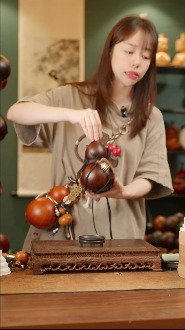 44号精品天然大漆工艺防渗内胆酒葫芦~