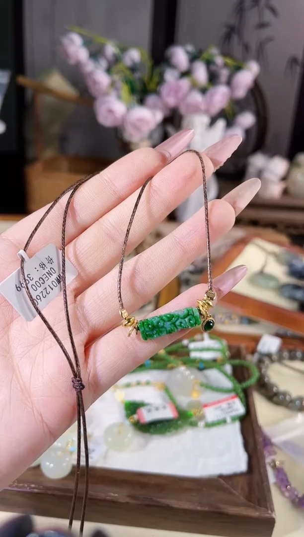 项链银S925镶嵌翡翠多样性发货其一孤品默认微瑕