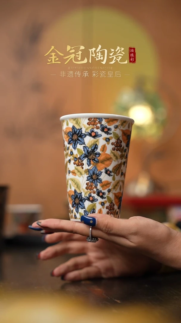 陶瓷月光白羽 ·【可乐杯】