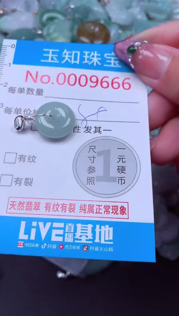 吊坠(不含链)未镶嵌翡翠9666