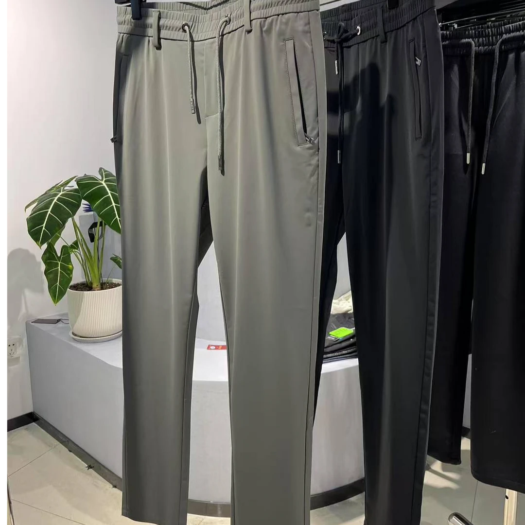 25款男士夏季休闲松紧带小直筒长裤
