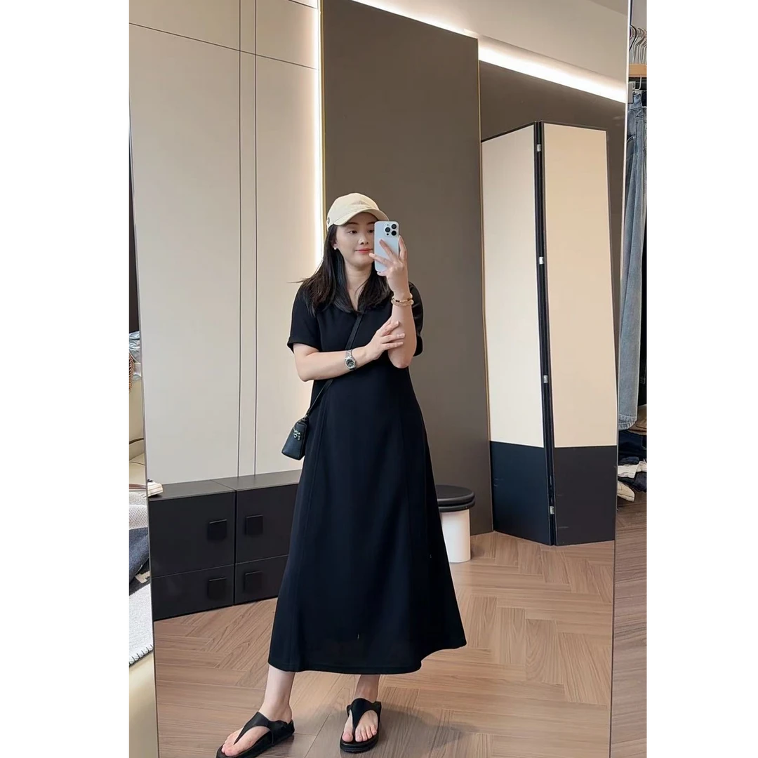 SANMI/叁米   【度假裙】V领赫本长款连衣裙 1524