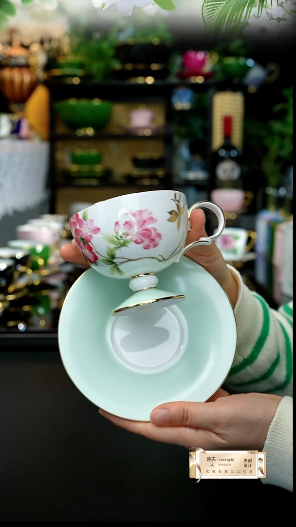 海棠花杯碟-------------