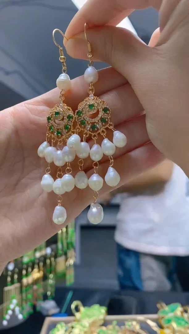 【闪购商品】淡水珍珠耳饰合金135珍珠饰品