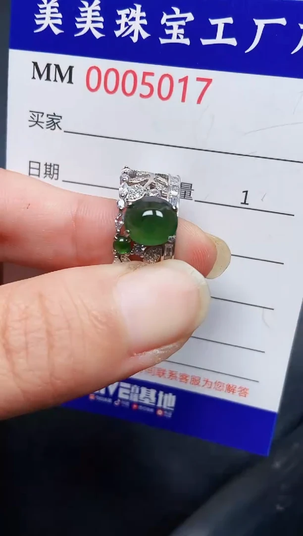 翡翠银S925镶嵌颈饰5017