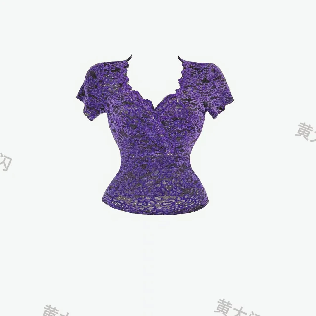 【黄大闪闪原创】新款古早姐姐女人味定制纯欲风性感上衣SSQ2137