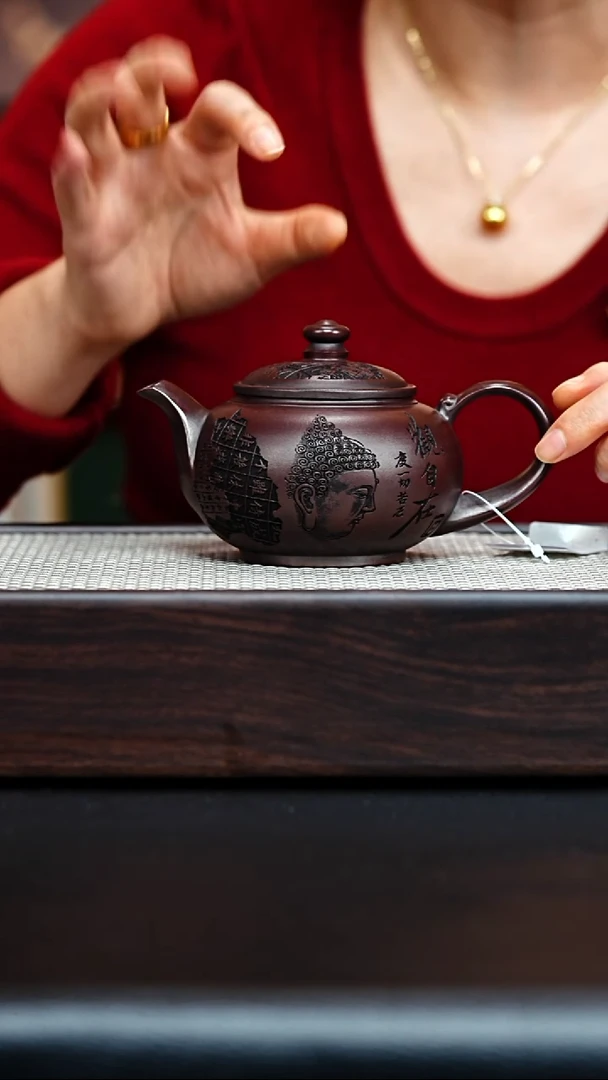 茶壶紫砂宜兴紫砂  水平 古乌泥 高运