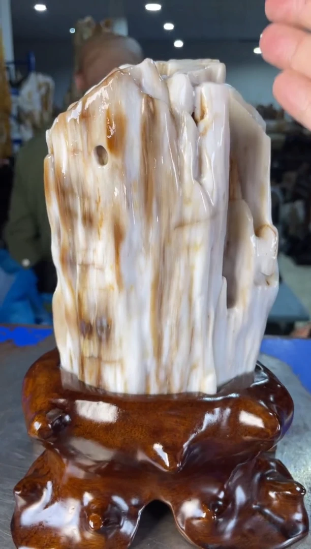 未镶嵌摆件硅化玉7