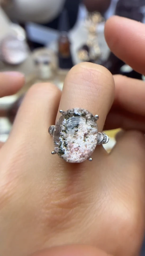 银S925镶嵌珠宝半成品水晶水晶水晶
