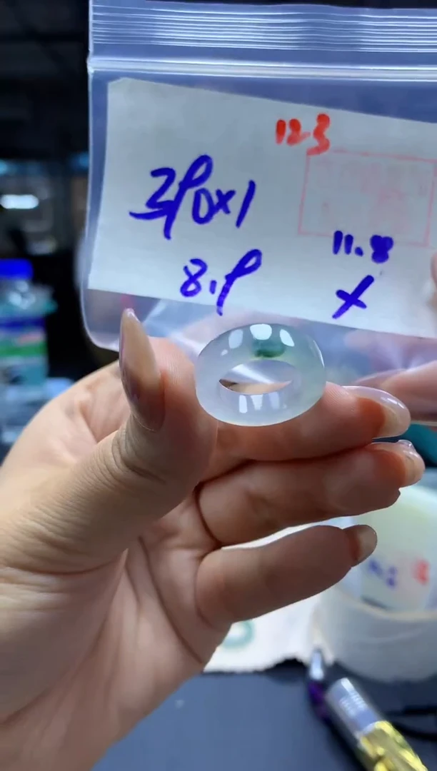 未镶嵌定制翡翠戒圈#390元-毛货需精细抛光