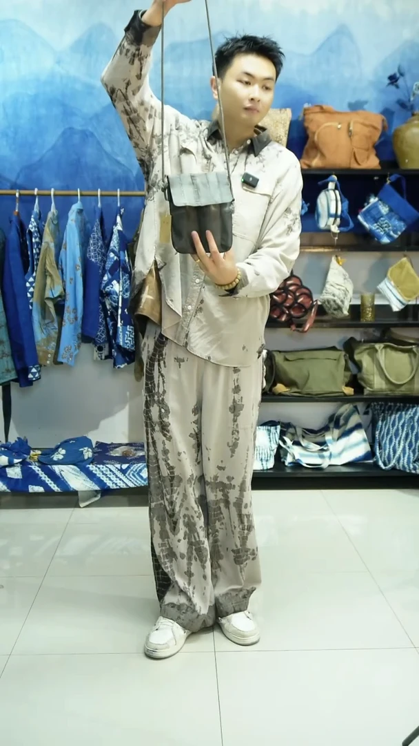 织绣手工植物染环保牛皮纸包福利