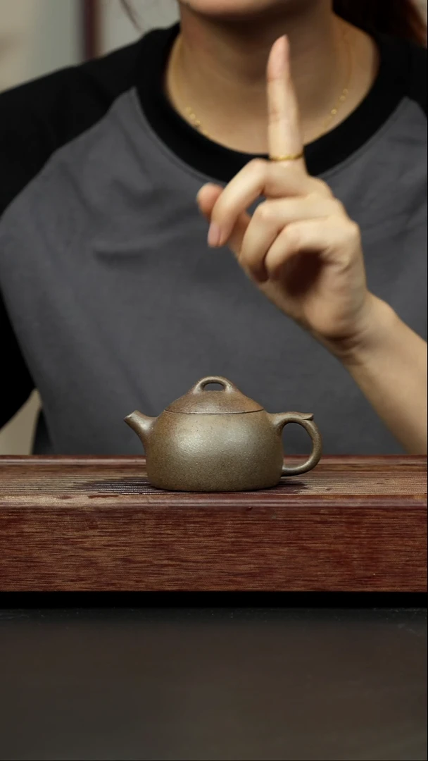 紫砂茶壶黄金段柴烧秦权