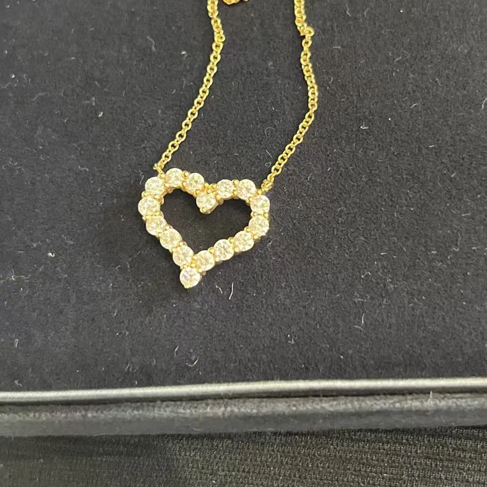 99新 Tiffany & Co./蒂芙尼 心形镶钻 项链