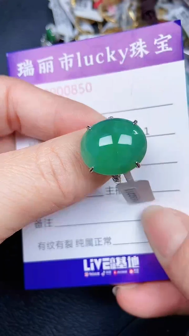颈饰银S925镶嵌翡翠0850