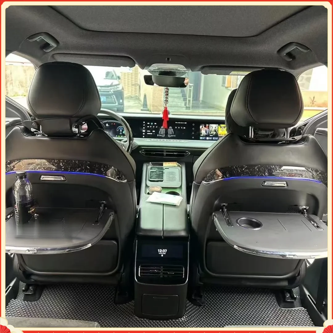 适用于21-25款岚图FREE后排折叠小桌板无线充氛围灯笔记本架桌板