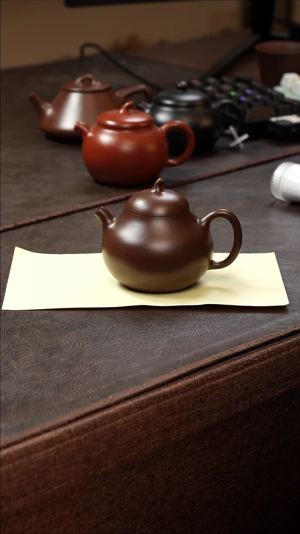 茶壶紫砂壶·29老紫泥茄瓜170cc