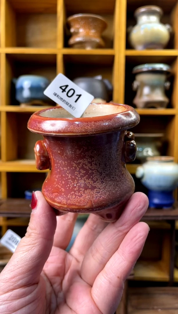 【闪购商品】陶401 内口5【喵喵团圆多肉盆】