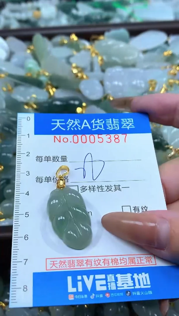 颈饰未镶嵌翡翠净货挂件-5387