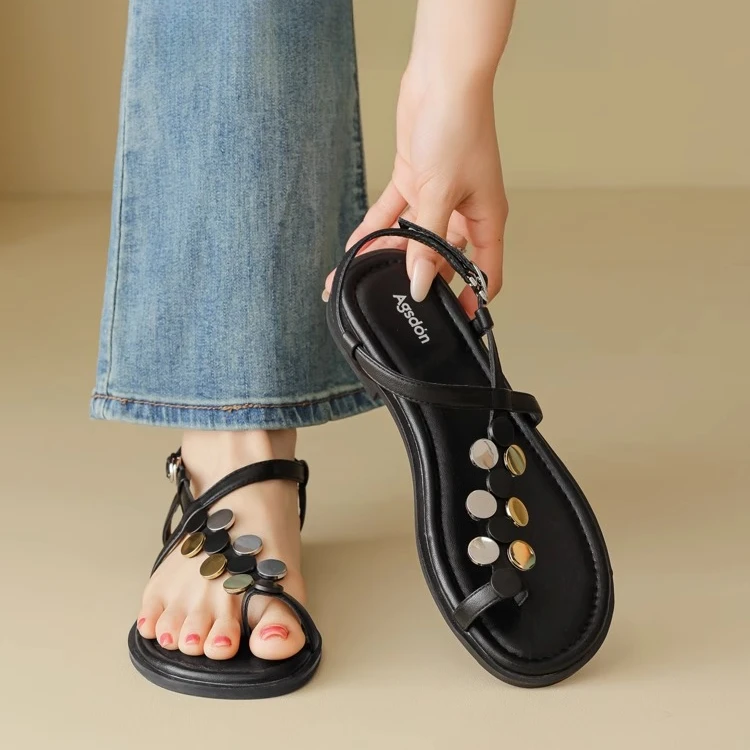 凉鞋女夏季外穿2025新款超火厚底时装沙滩凉鞋配裙子高级感凉拖鞋