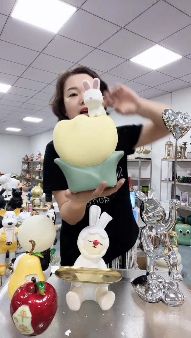 悦美陶瓷兔子花灯