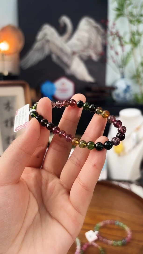 未镶嵌手串碧玺MJJZBXL3874玻璃体碧玺手串6+多样性发一