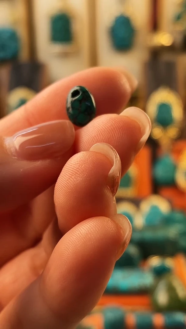 未镶嵌绿松石.网花 侧挂 9.4*6.8mm