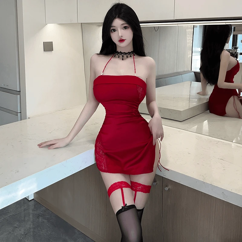 性感睡衣女高级感露背吊带睡裙夏季冰丝薄款情侣内衣