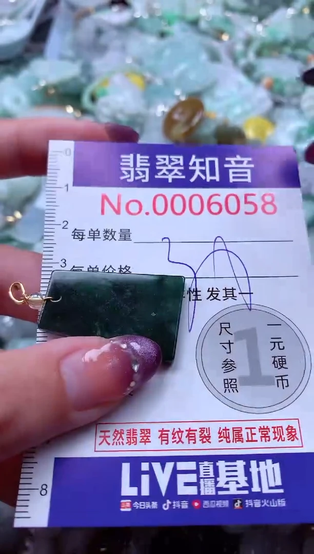 翡翠未镶嵌吊坠(不含链)6058