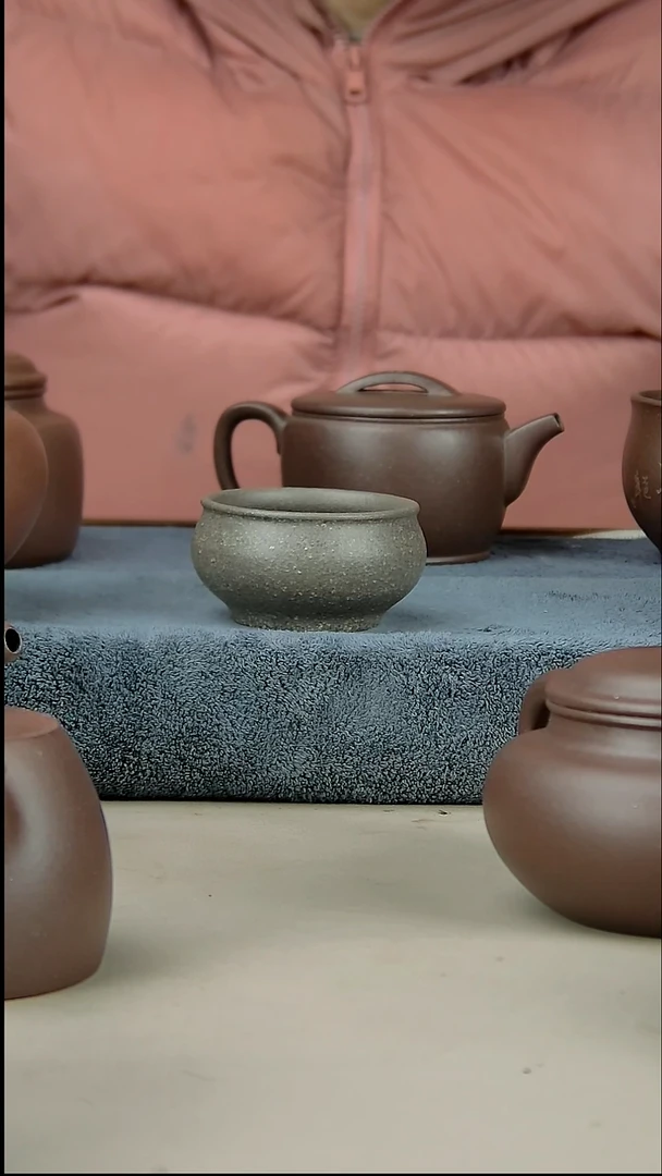 茶壶紫砂q*j蟹壳清杯子50/60