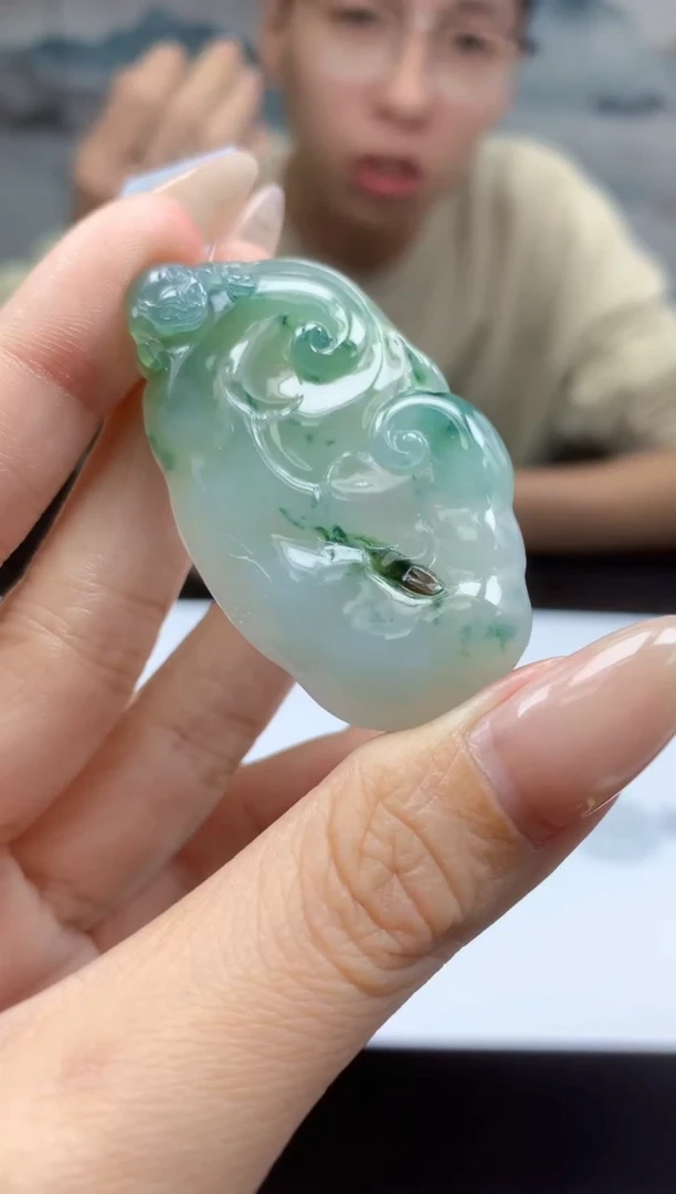 【闪购商品】定制翡翠未镶嵌006ee-毛货如意23