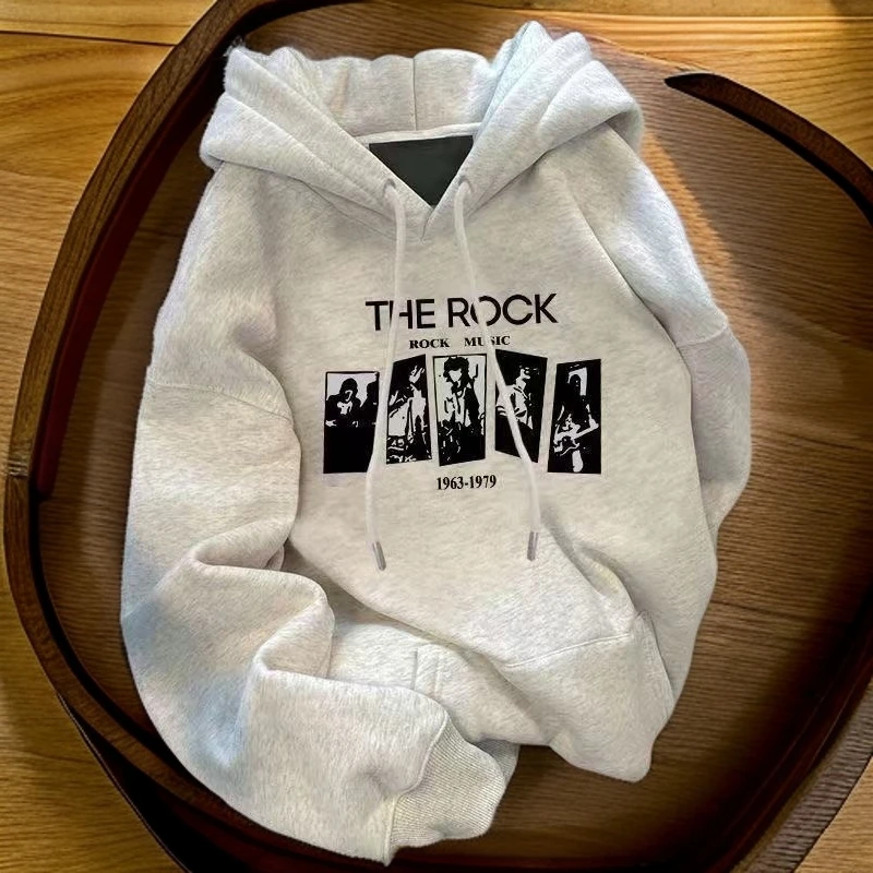 加大码300斤美式复古连帽卫衣男女早秋新款oversize宽松百搭外套