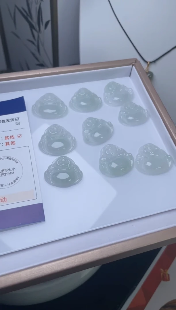 未镶嵌挂件翡翠佛公多样性发其一CP配绳6