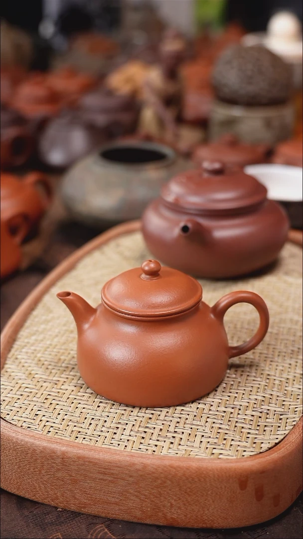 茶壶紫砂朱泥半手工怀隐紫砂壶