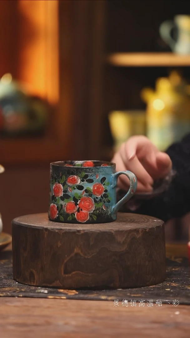 陶瓷景德镇高温釉下手绘陶瓷