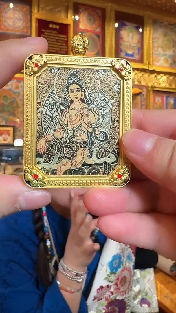 吊坠绿老师--热贡纯手绘