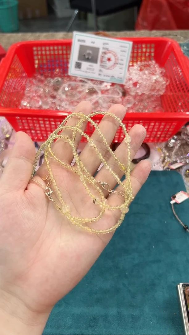 水晶手链未镶嵌金发晶锁骨链