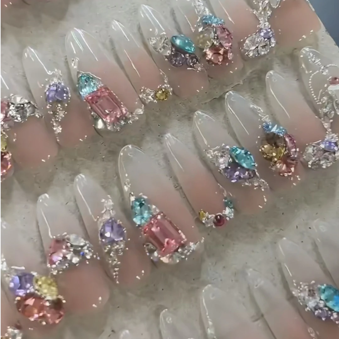 【彩钻】小火龙猫眼美甲上班通勤高品纯手工高品纯手工