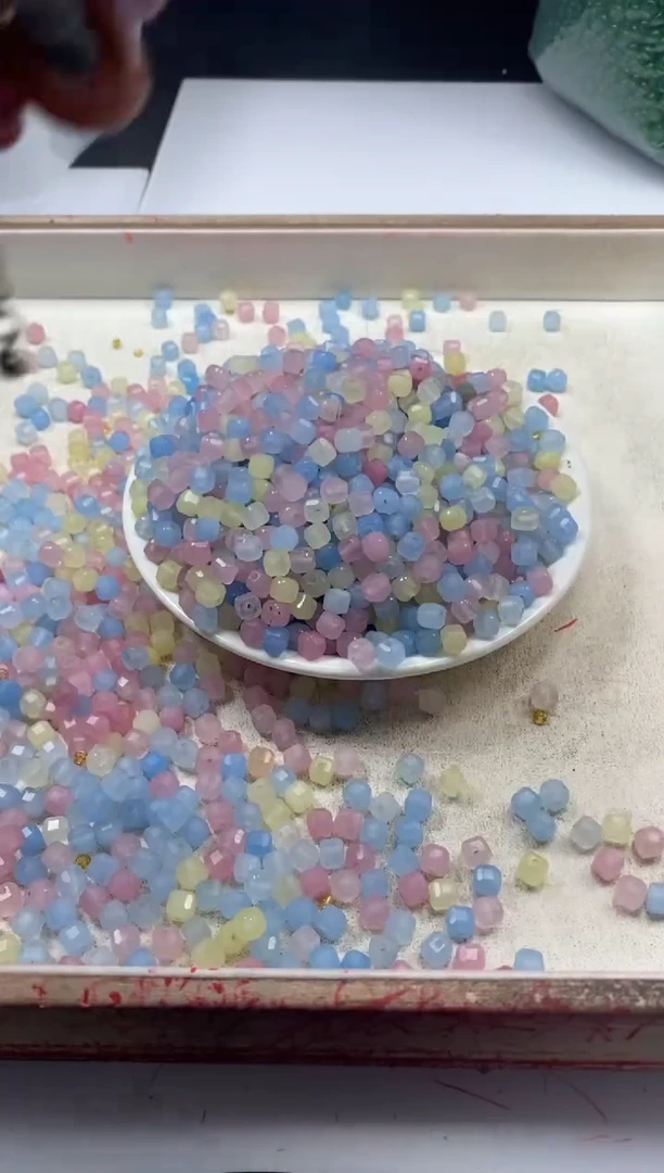 【闪购商品】玛瑙/玉髓颈饰未镶嵌w2213摩根方糖5mm*30颗