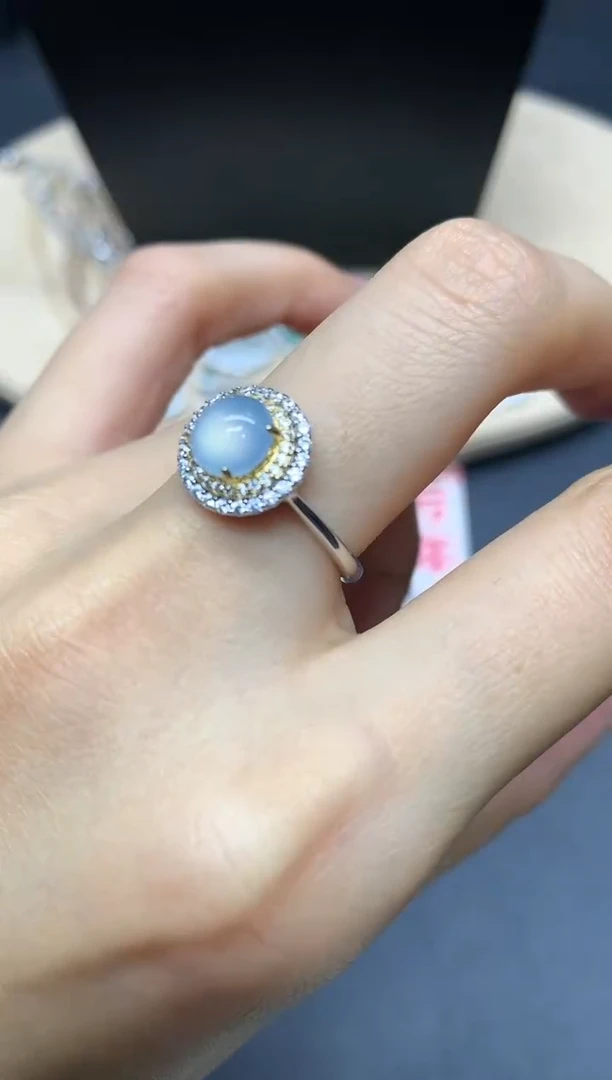 【闪购商品】翡翠戒指银S925镶嵌蛋面【无服务费】