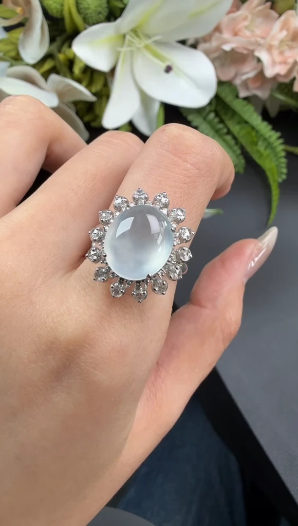 未镶嵌戒指翡翠翡翠戒指