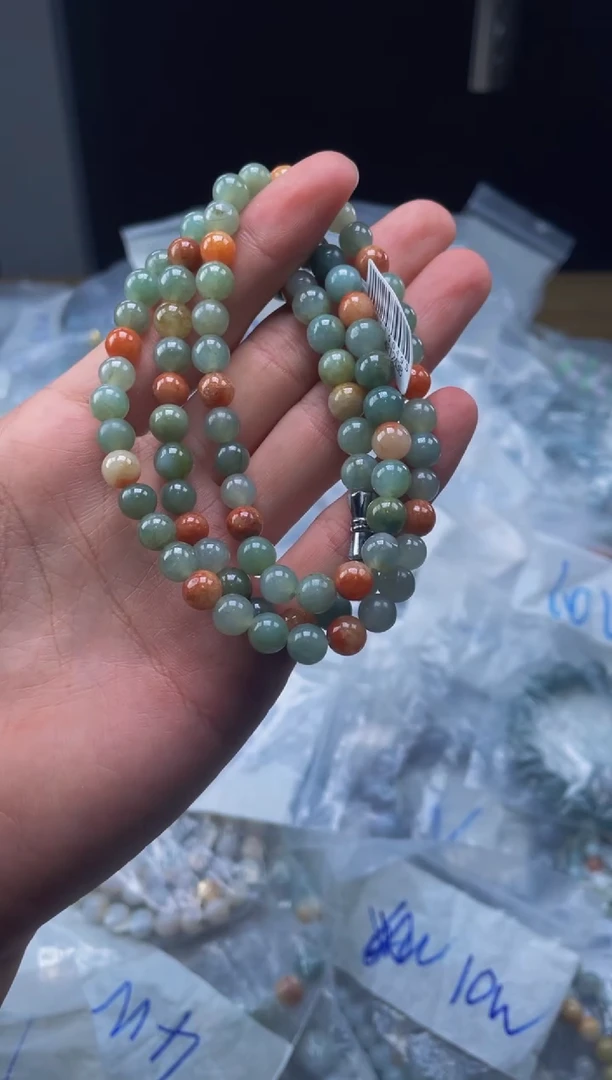 未镶嵌手链翡翠珠串
