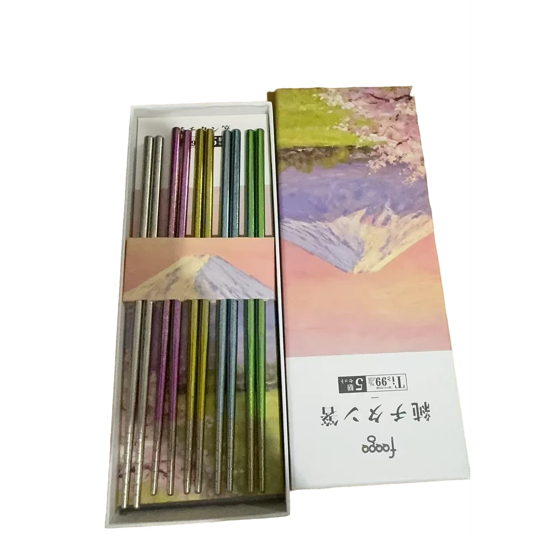 未拆封 iQOO 一盒五双纯钛筷子