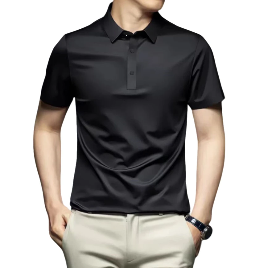 巨隆1050高级感丝滑冰凉简约时尚商务休闲男装百搭纯色